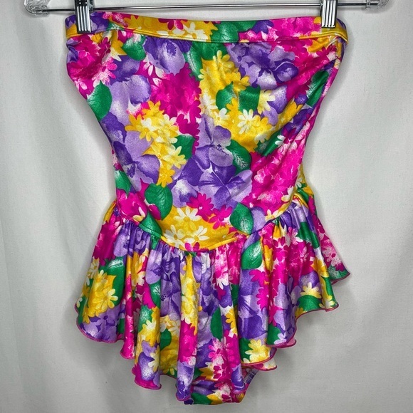Vintage Maxine of Hollywood one piece floral swimsuit Medium free shipping - Picture 1 of 6